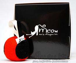 Meow kamuoliukas Red Black vilnoninis